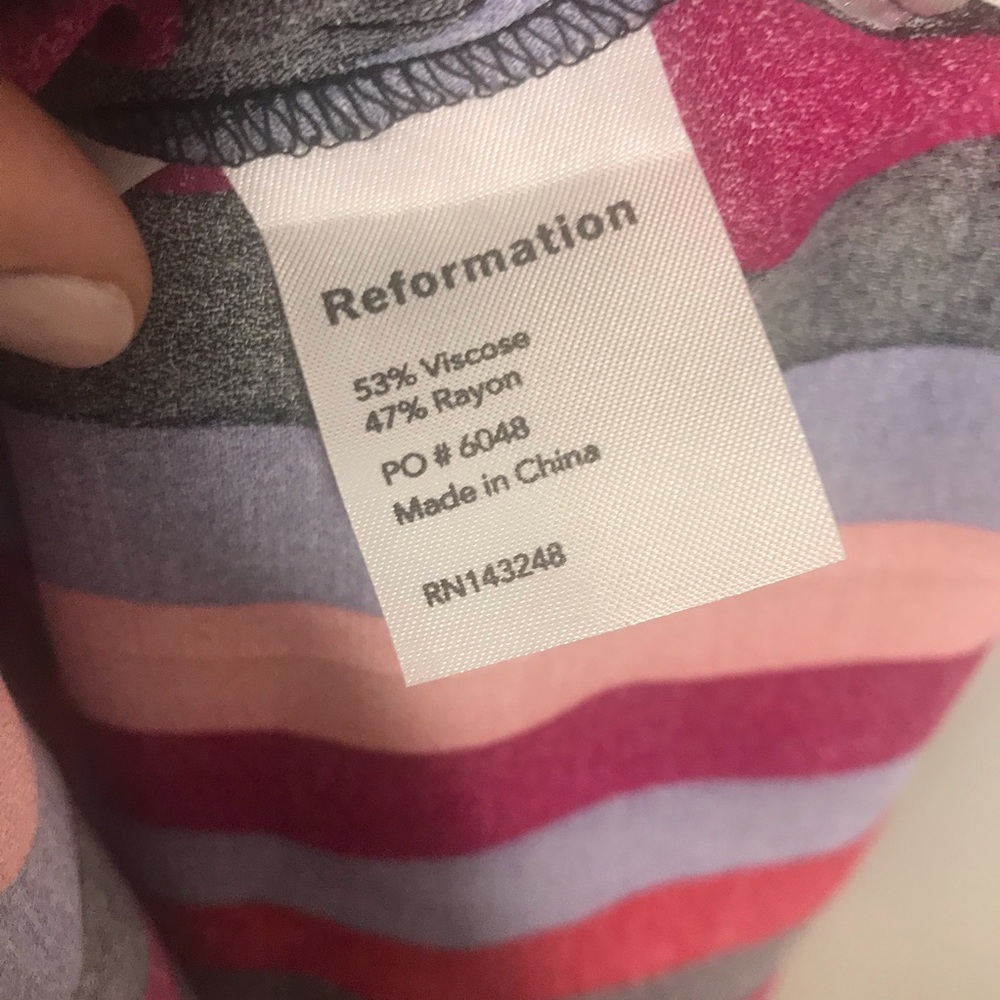 Reformation | Rosaly Isabel Striped Midi Dress 8 - Picture 8 of 8